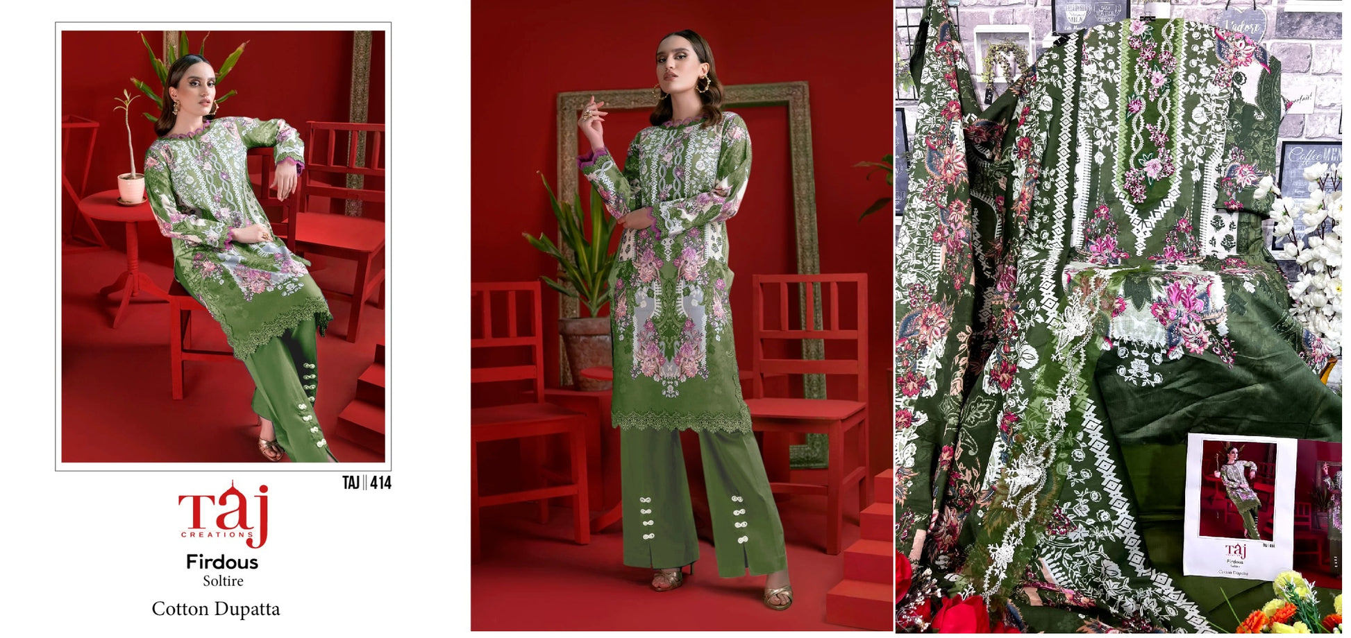 414 Taj Creations Pakistani Salwar Suits