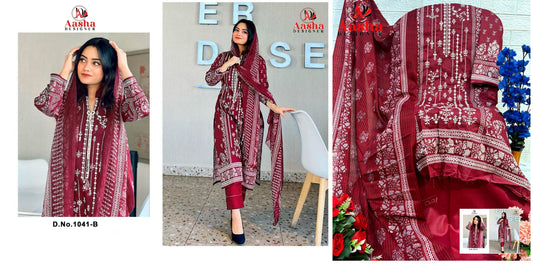 1041B Aasha Designer Pakistani Salwar Suits