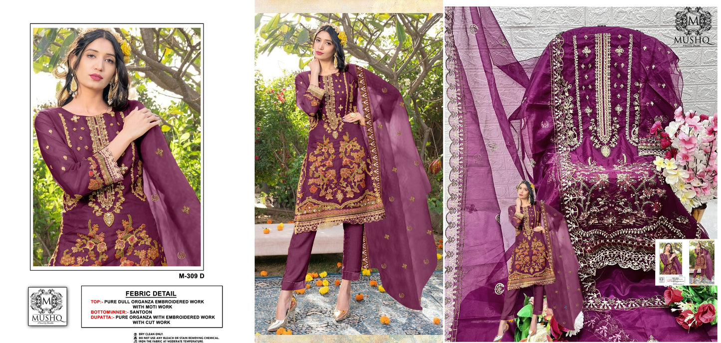 309D Mushq Pakistani Salwar Suits