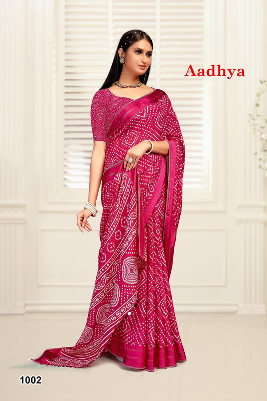 1002 Aadhya Mahamani Creation Sarees
