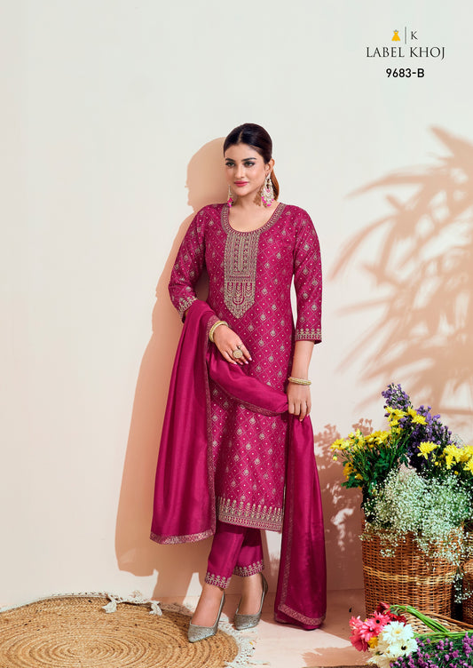 9683B Label Khoj Readymade Suits