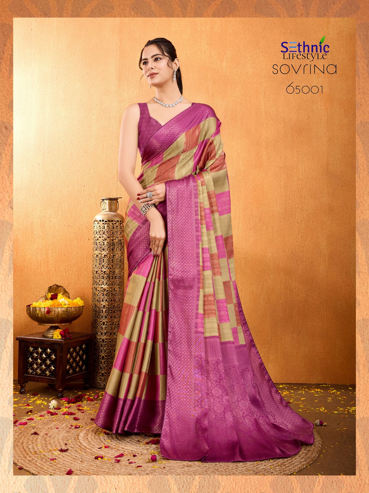 65001 Sovrina Sethnic Triple Weave Sarees