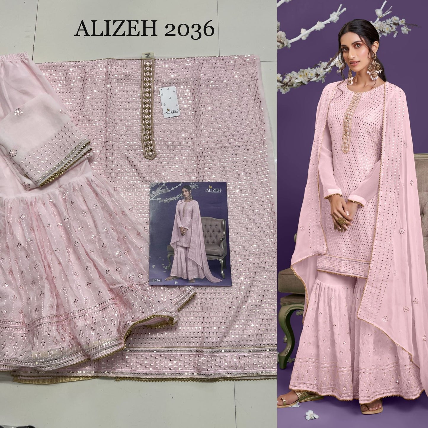 2036 Zaida Vol 9 Alizeh Unstitched Suits