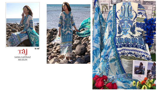 Dn 407 Taj Creations Pakistani Salwar Suits