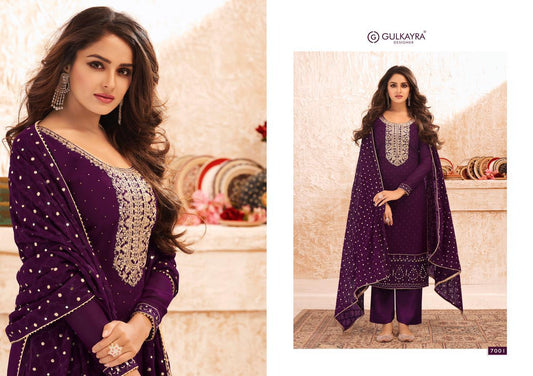 7001 Nazmin Gulkayra Designer Unstitched Suits