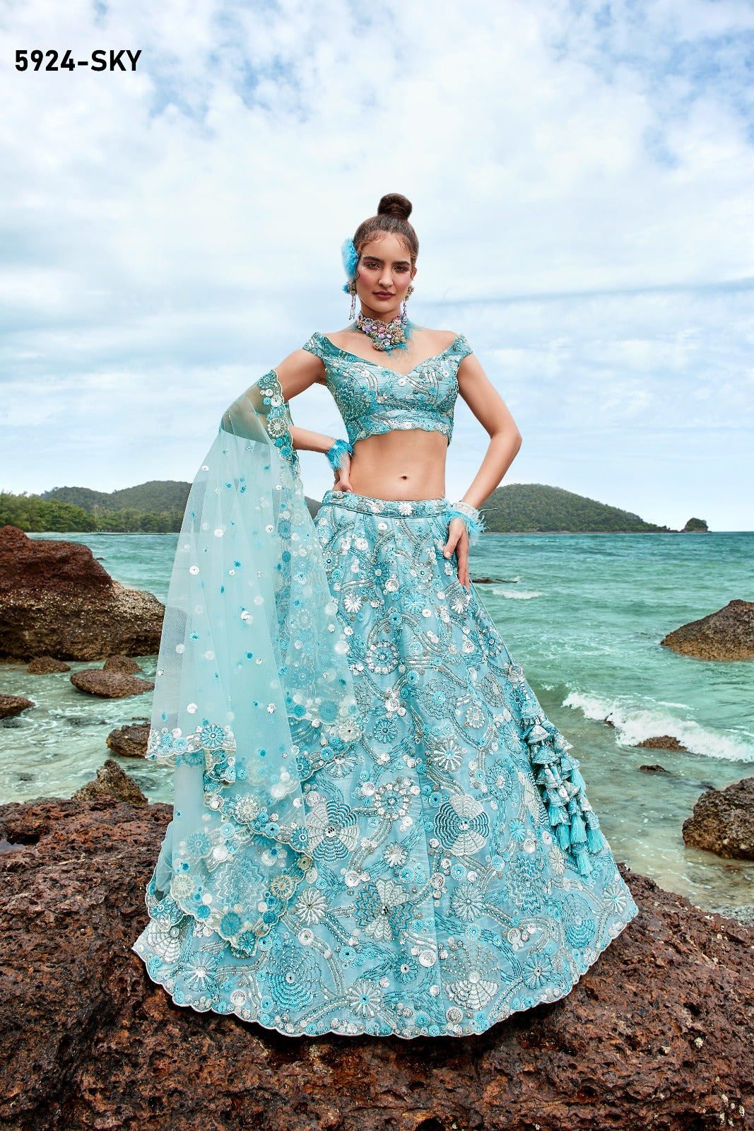 5924 Sky Pf Lehenga Choli