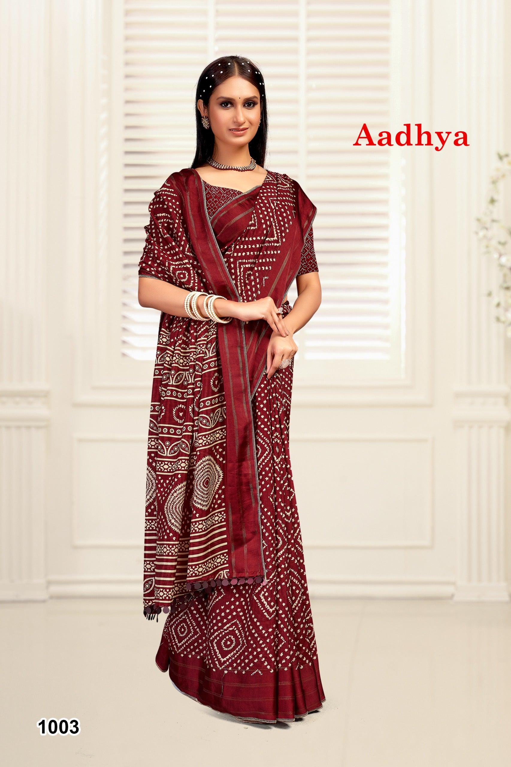 1003 Aadhya Mahamani Creation Sarees