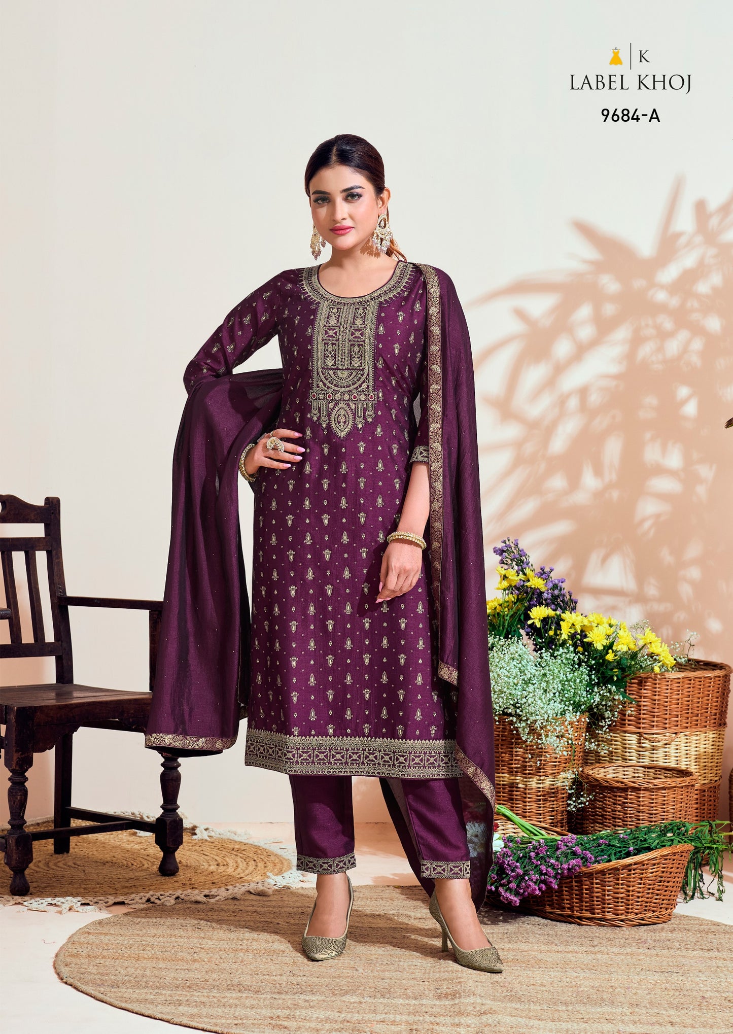 9684A Label Khoj Readymade Suits