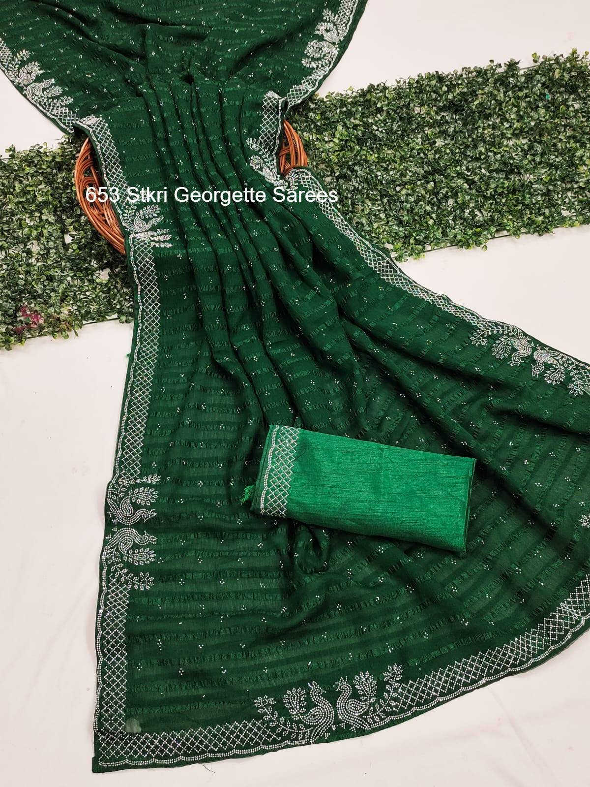 653 Stkri Georgette Sarees