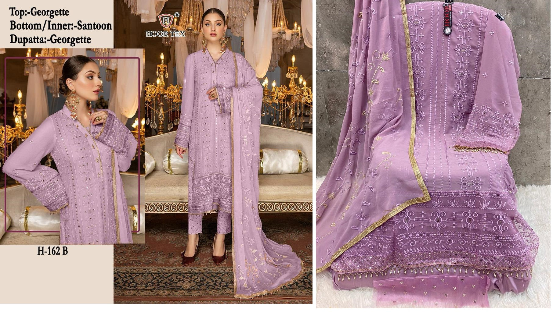 162B Hoor Tex Pakistani Salwar Suits