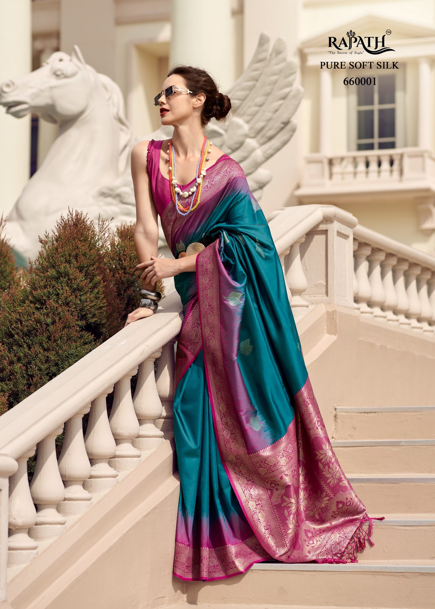 660001 White Mango Rajpath Silk Sarees