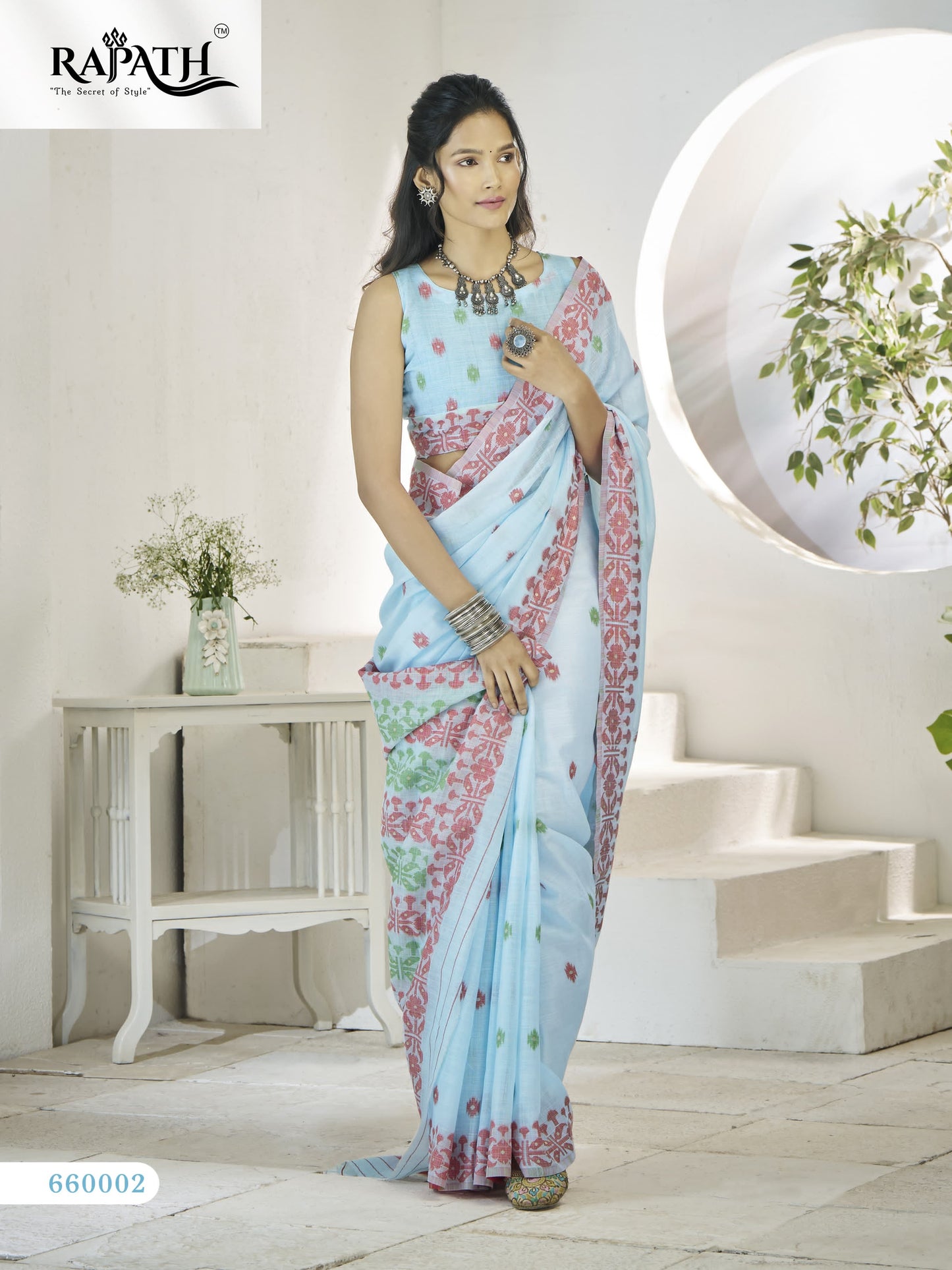 660002 Disha Silk Rajpath Linen Sarees