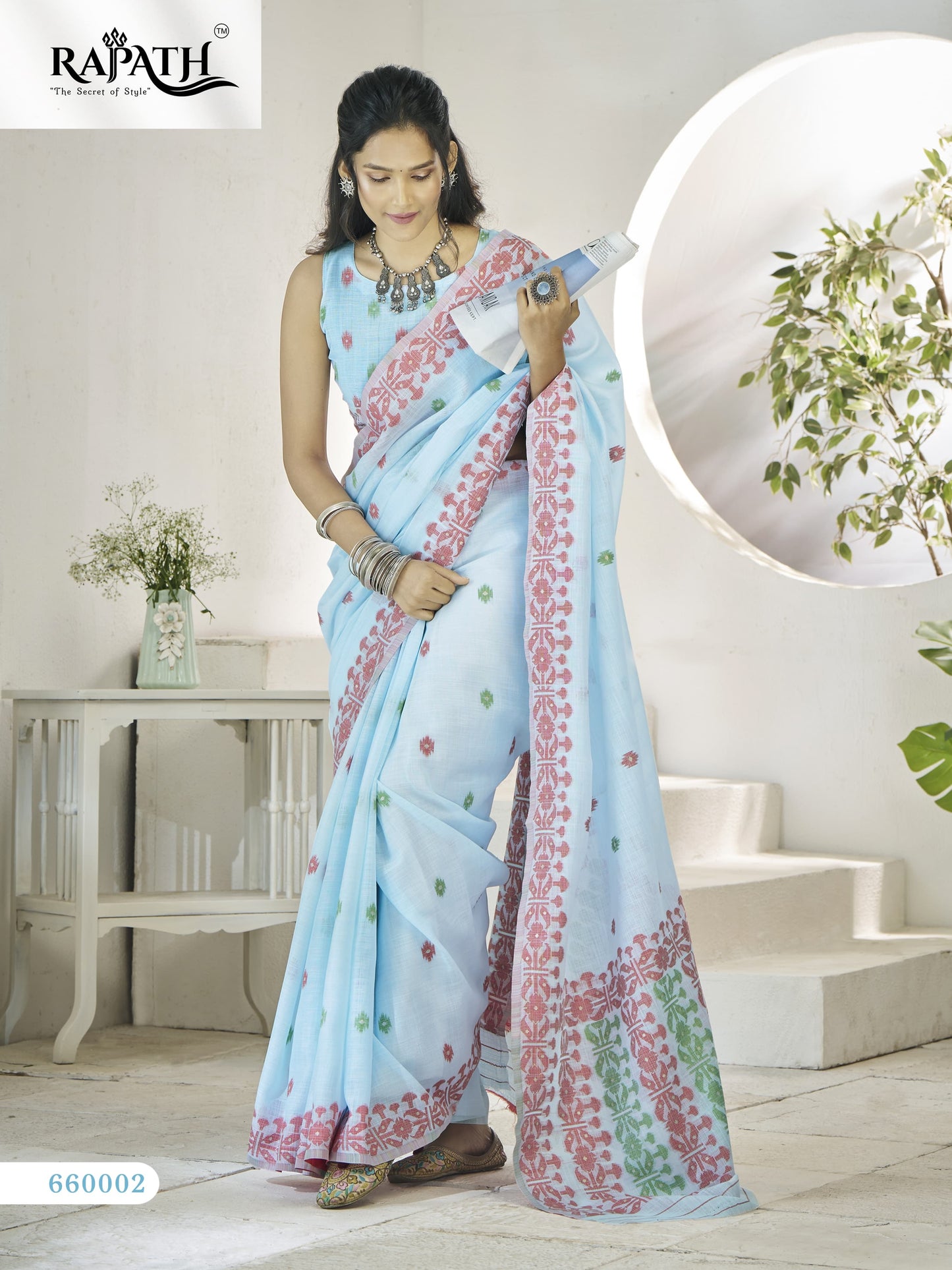 660002 Disha Silk Rajpath Linen Sarees