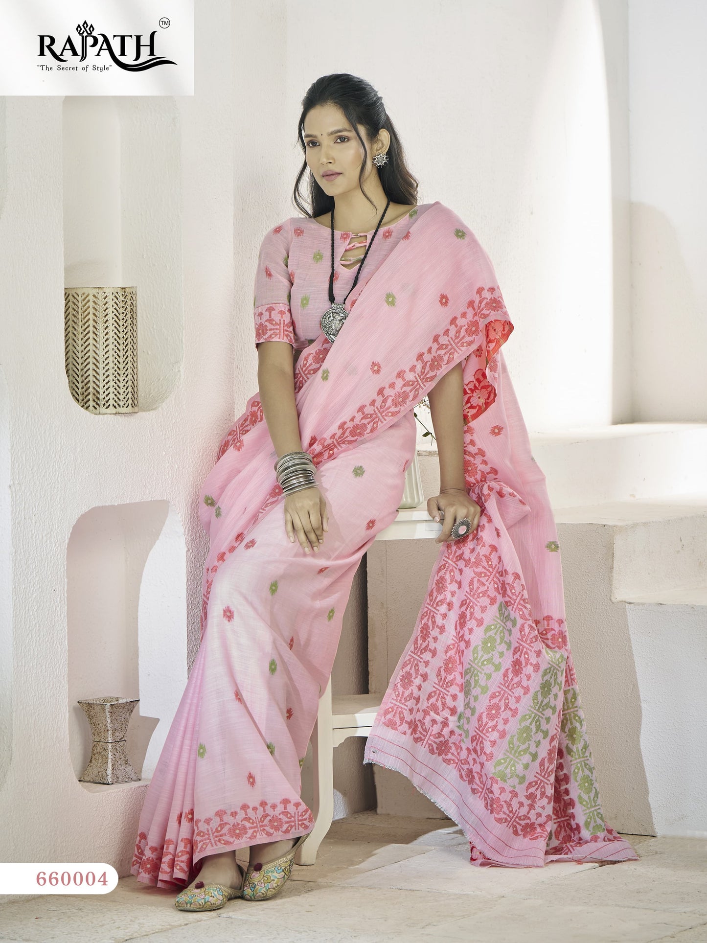 660004 Disha Silk Rajpath Linen Sarees