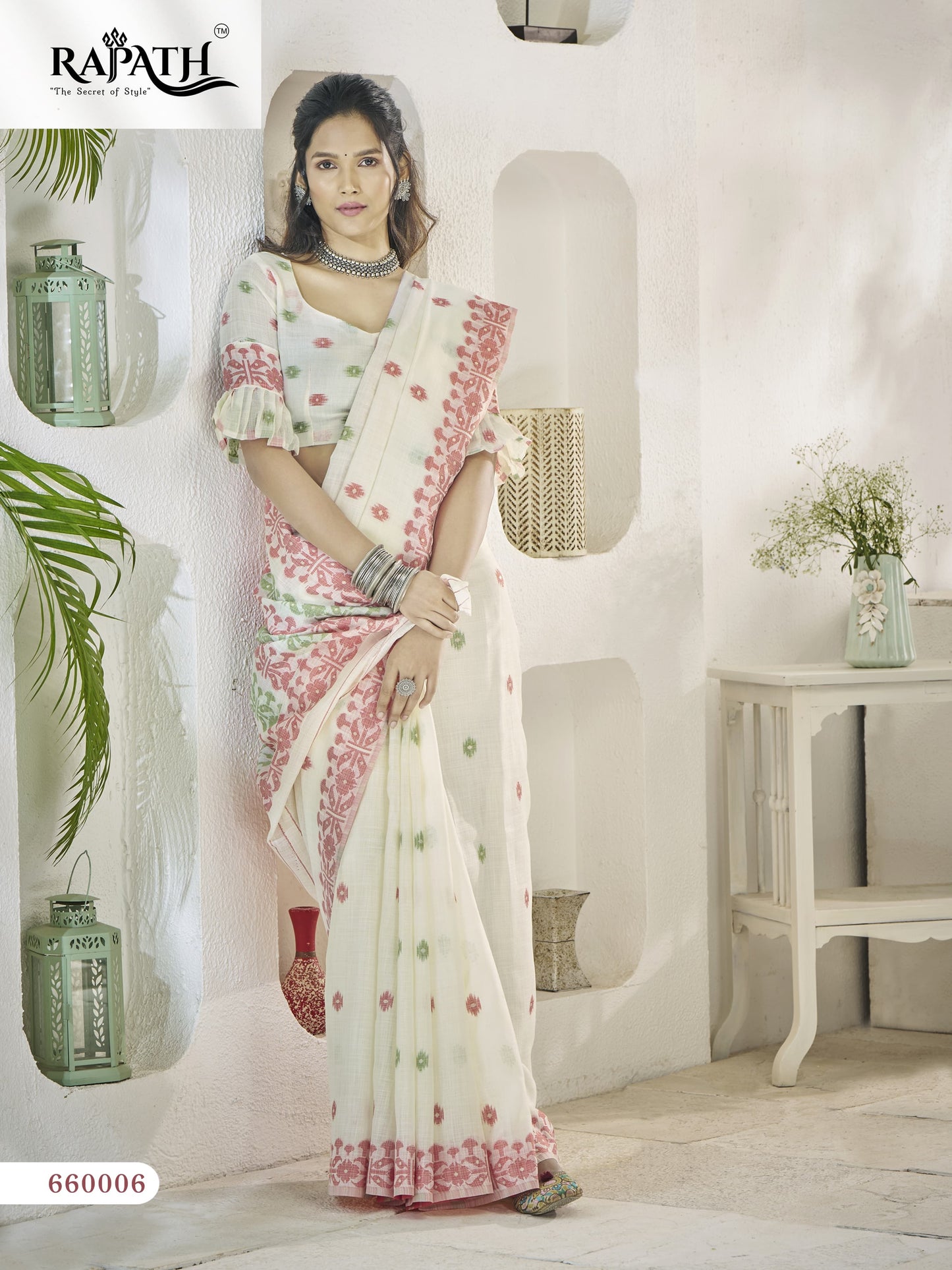 660006 Disha Silk Rajpath Linen Sarees