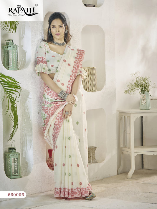 660006 Disha Silk Rajpath Linen Sarees