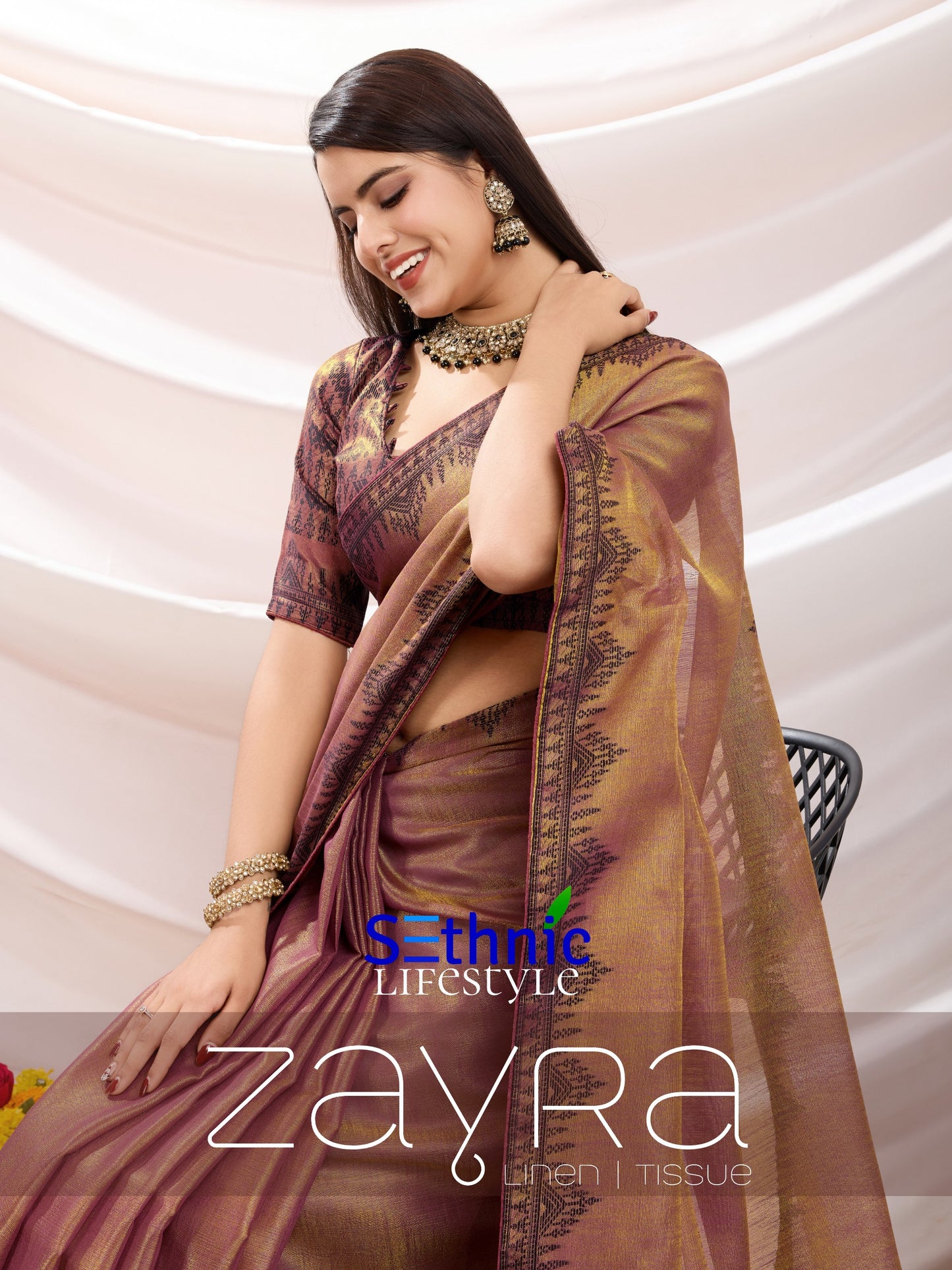 66002 Zayra Sethnic Tissue Sarees