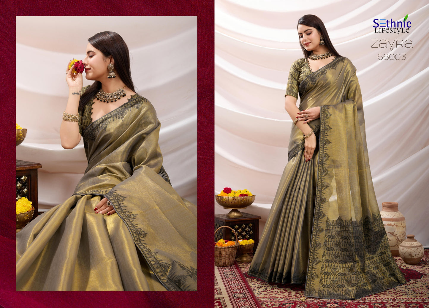 66003 Zayra Sethnic Tissue Sarees