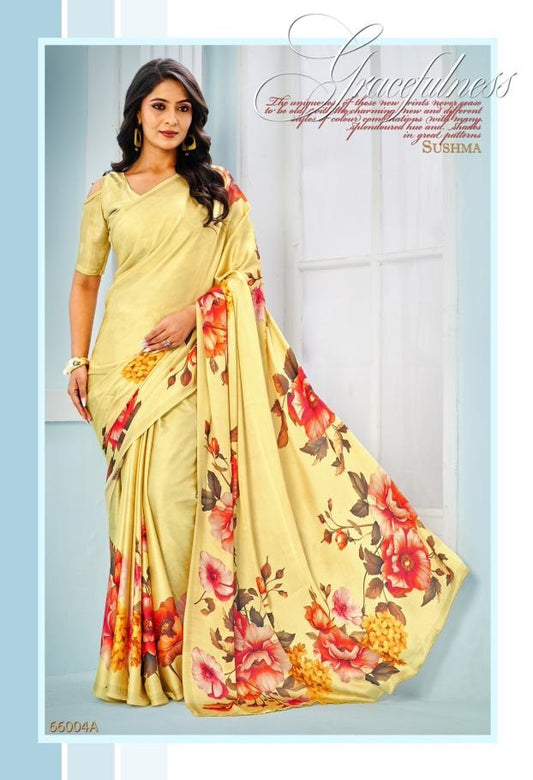 66004A Exceptional Sushma Satin Sarees