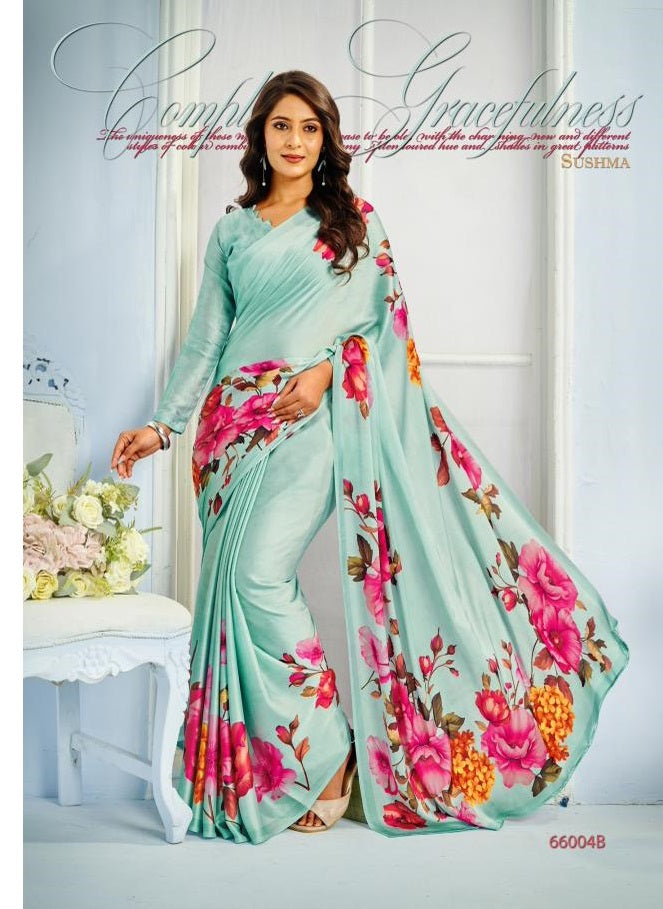 66004B Exceptional Sushma Satin Sarees