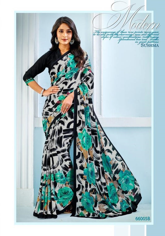 66005B Exceptional Sushma Satin Sarees