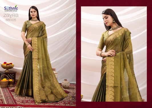 66005 Zayra Sethnic Tissue Sarees