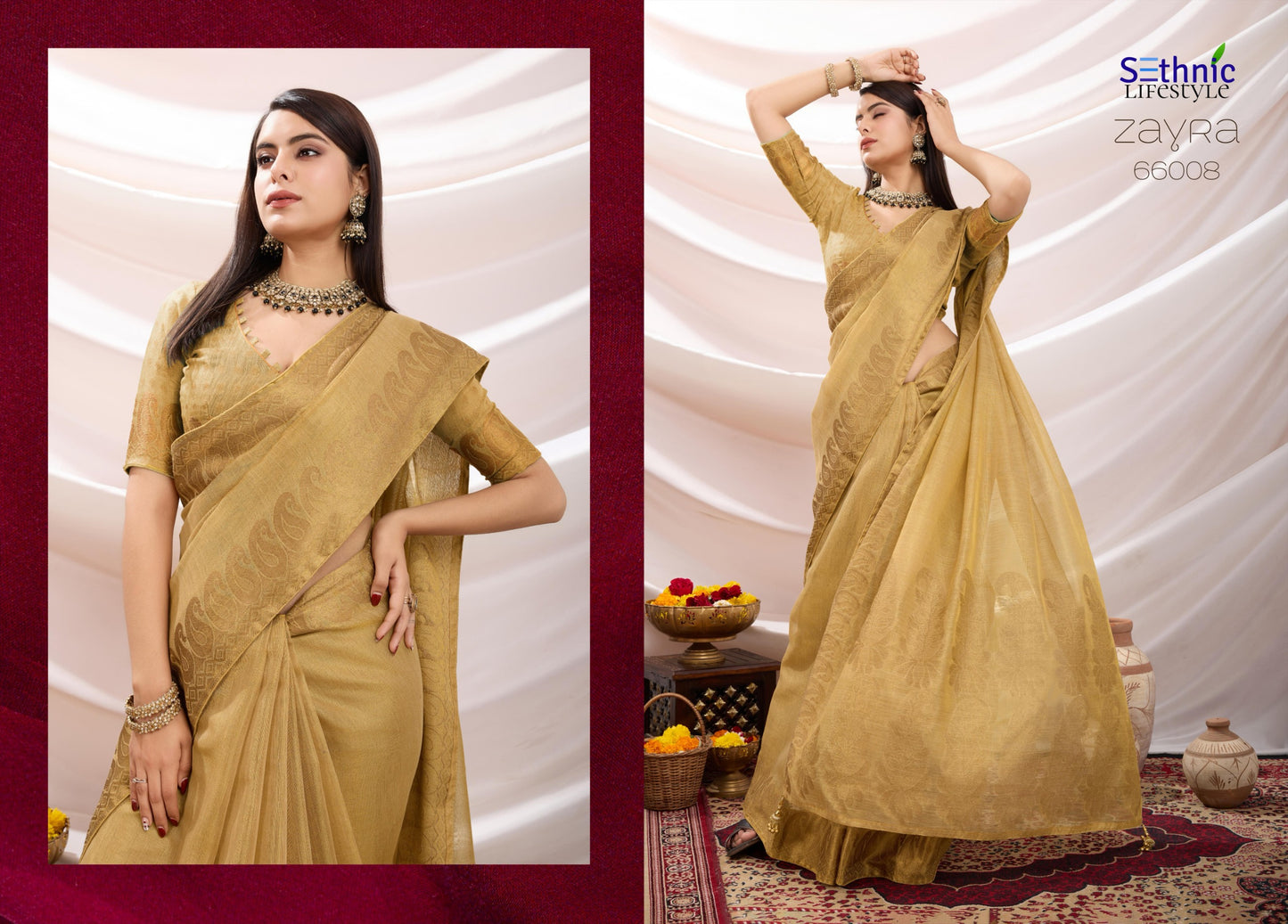 66008 Zayra Sethnic Tissue Sarees