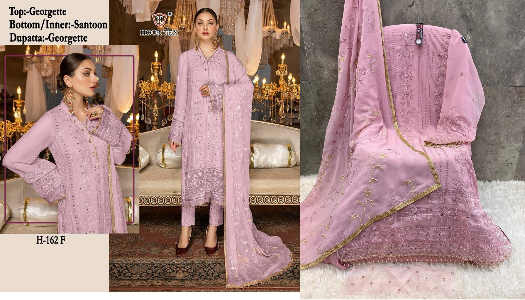 162F Hoor Tex Pakistani Salwar Suits