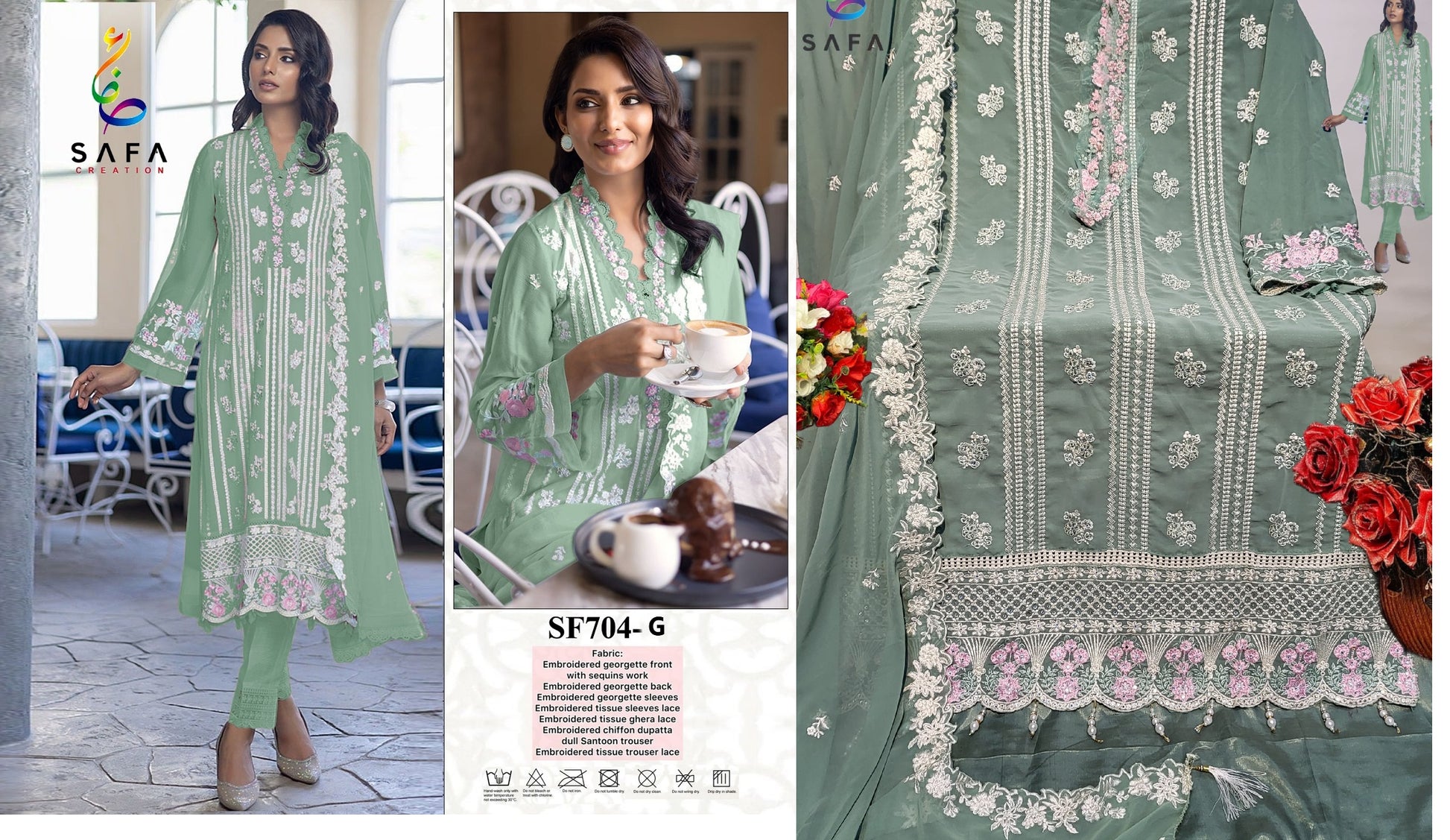 704G Safa Creation Pakistani Salwar Suits