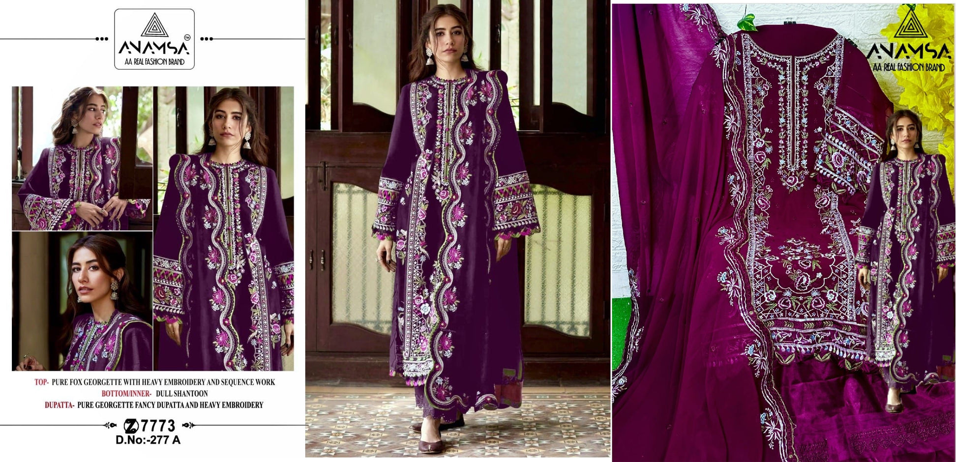 277A Anamsa Pakistani Salwar Suits