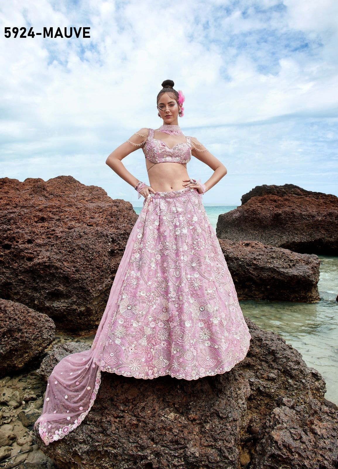 5924 Mauve Pf Lehenga Choli