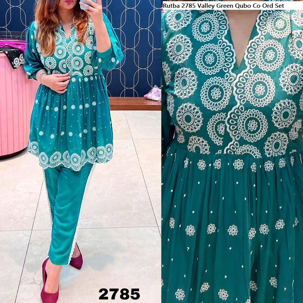Rutba 2785 Valley Green Qubo Co Ord Set