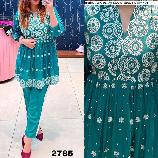 Rutba 2785 Valley Green Qubo Co Ord Set