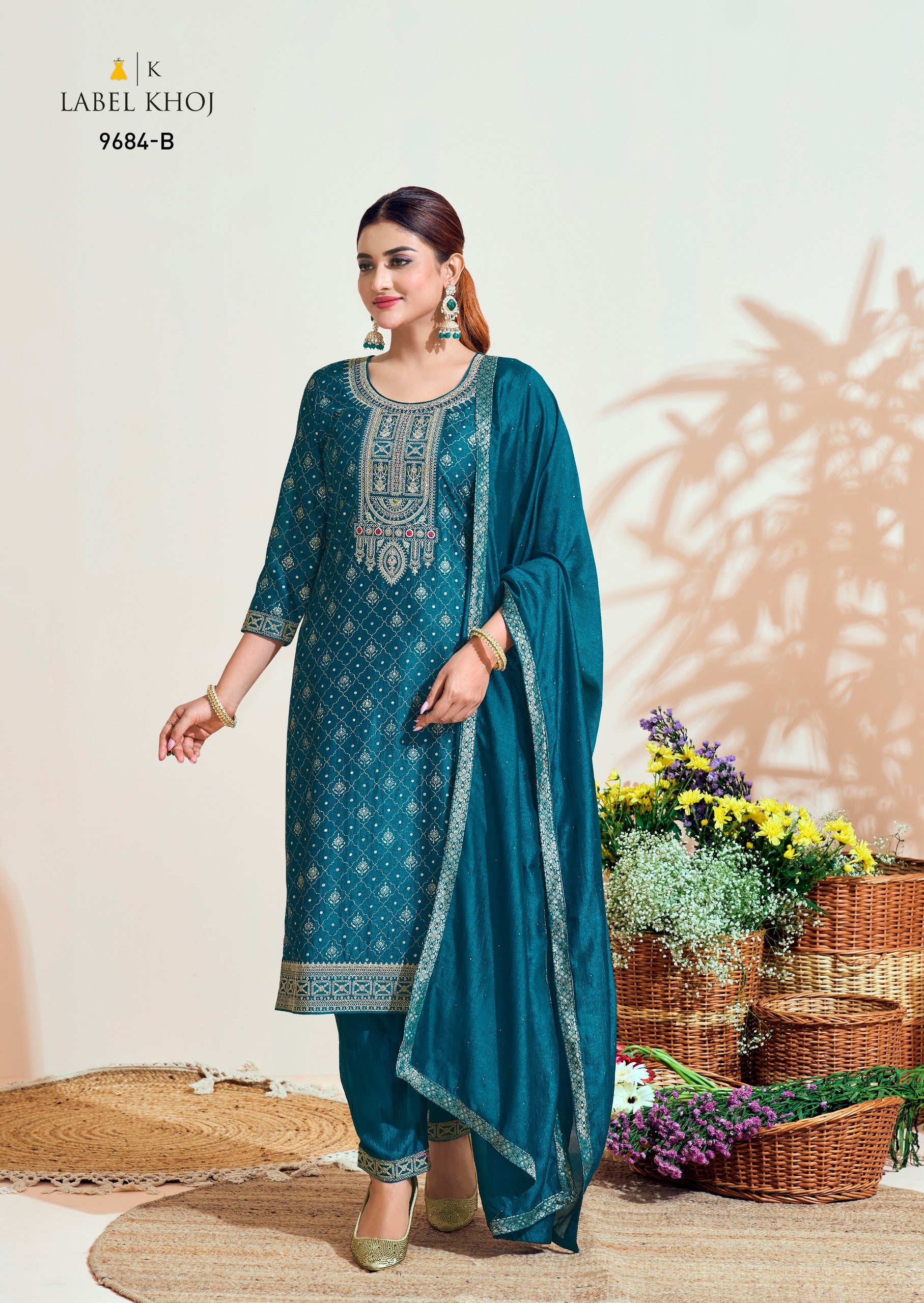 9684B Label Khoj Readymade Suits