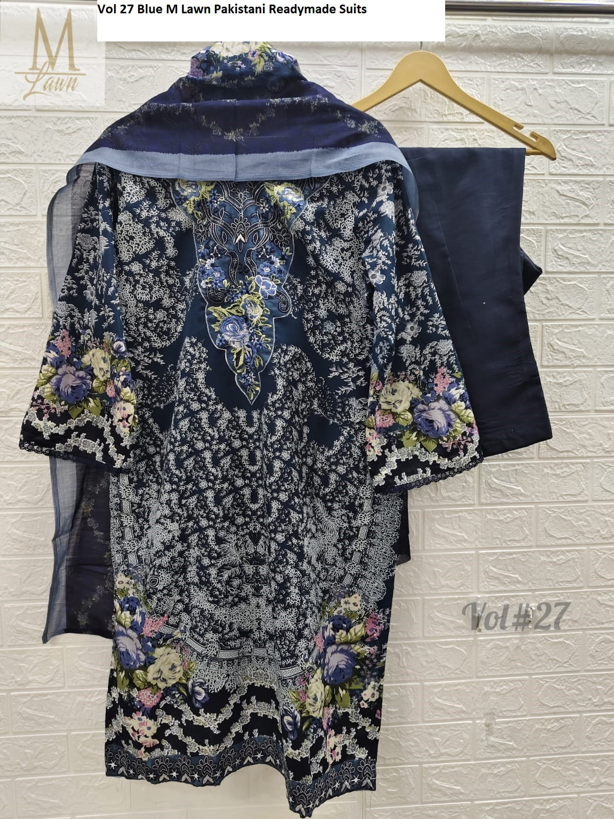 Vol 27 Blue M Lawn Pakistani Readymade Suits