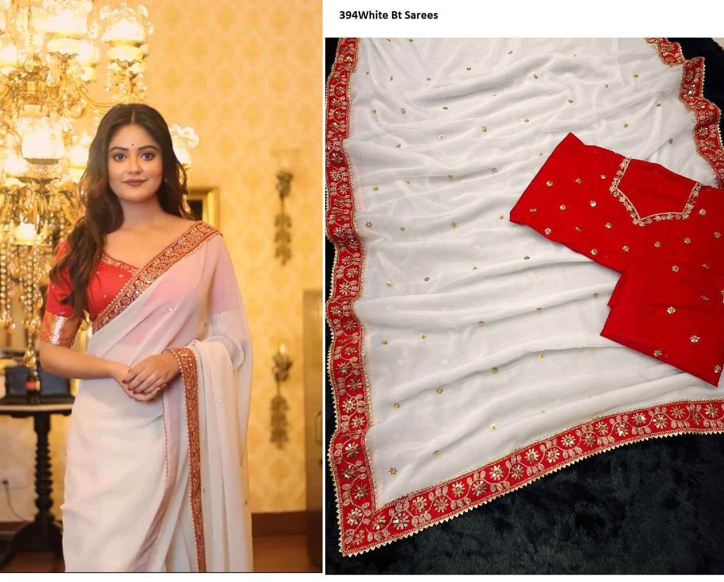 394White Bt Sarees