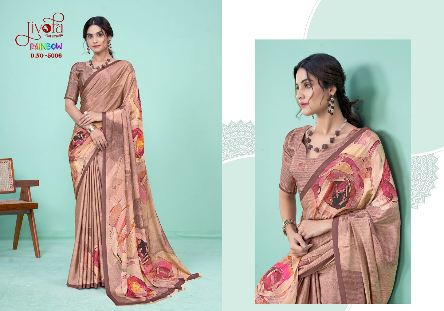 5006 Rainbow Jivora Sarees