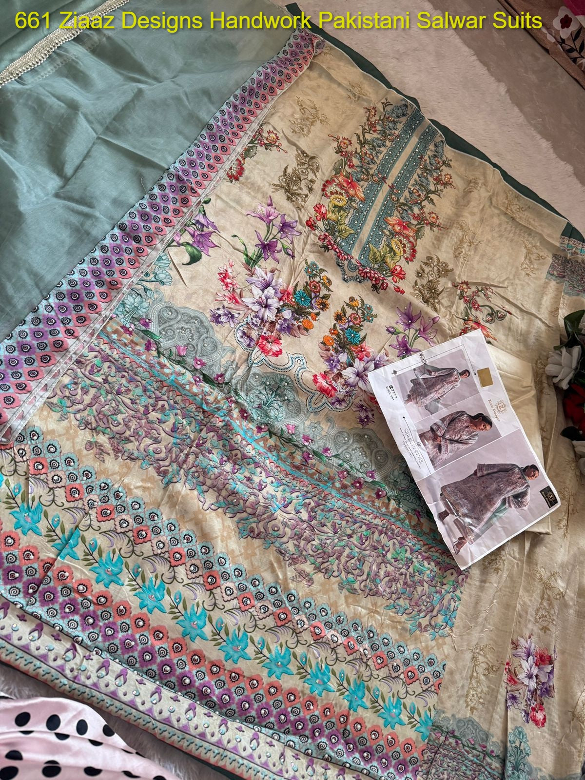 661 Ziaaz Designs Handwork Pakistani Salwar Suits