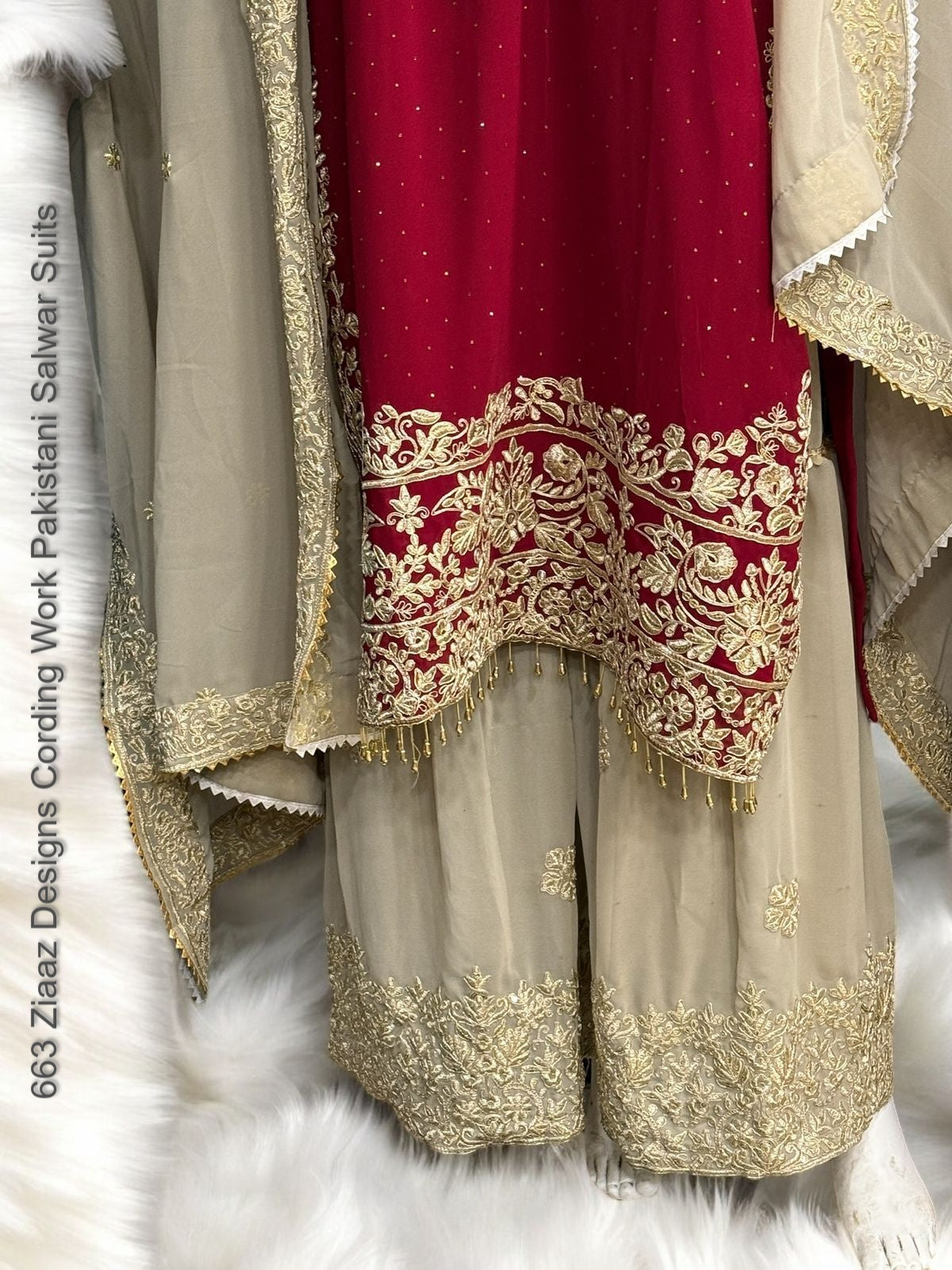 663 Ziaaz Designs Cording Work Pakistani Salwar Suits