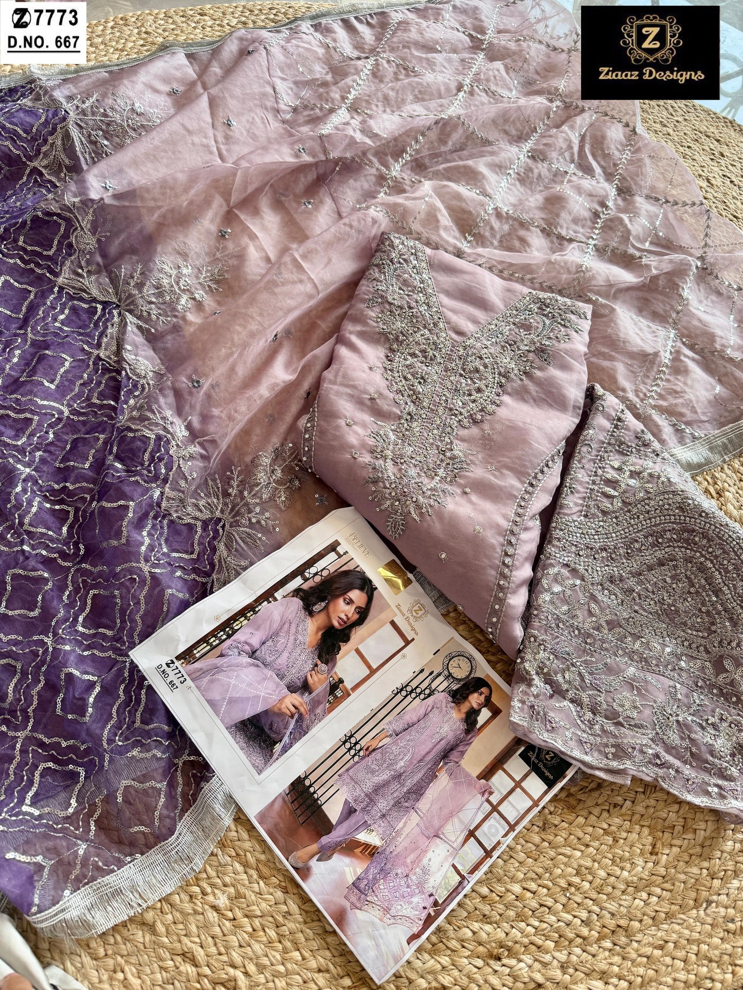 667 Ziaaz Designs Handwork Pakistani Salwar Suits