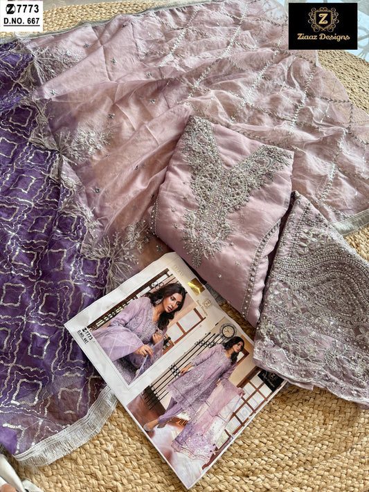 667 Ziaaz Designs Handwork Pakistani Salwar Suits