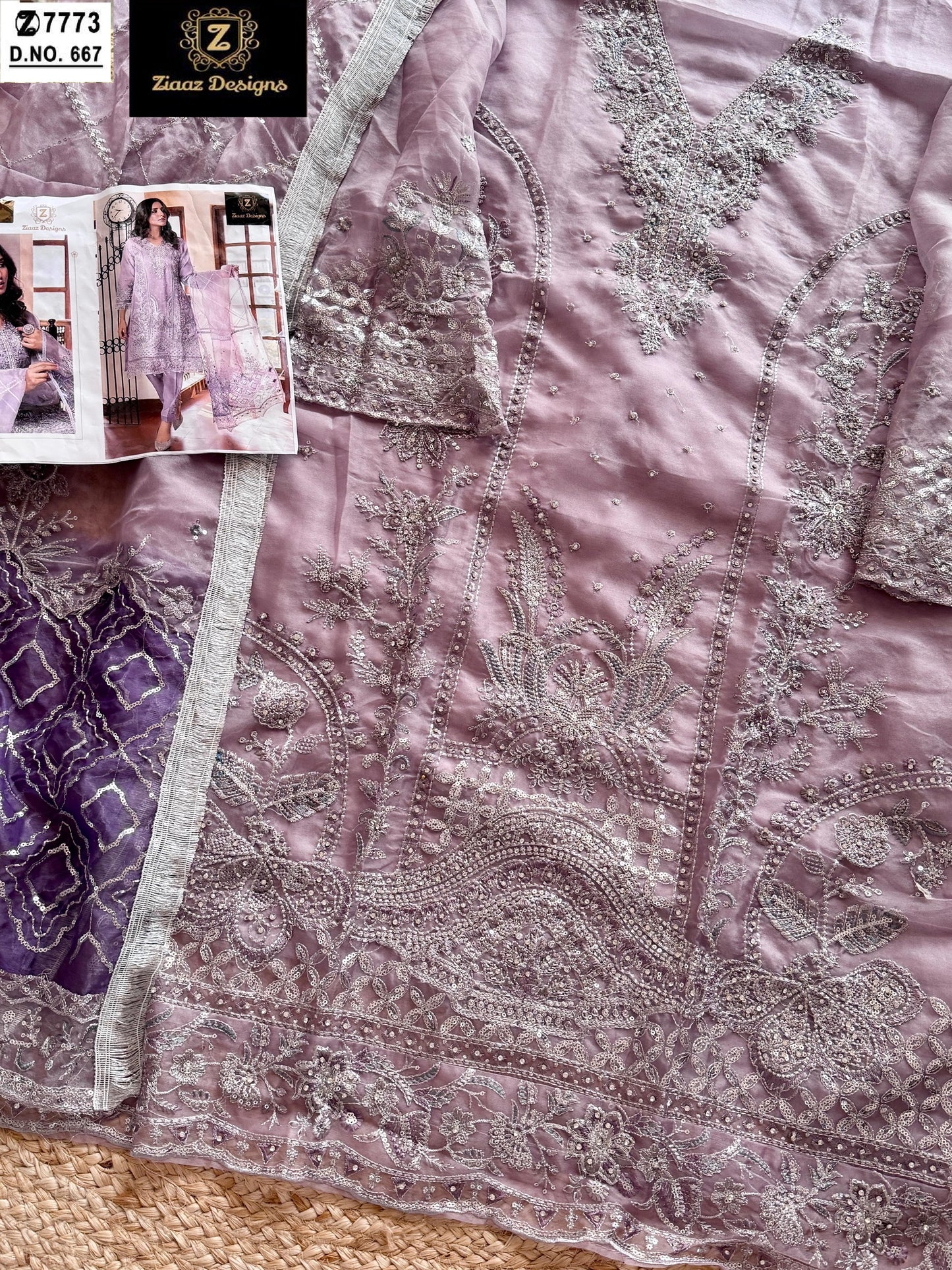 667 Ziaaz Designs Handwork Pakistani Salwar Suits