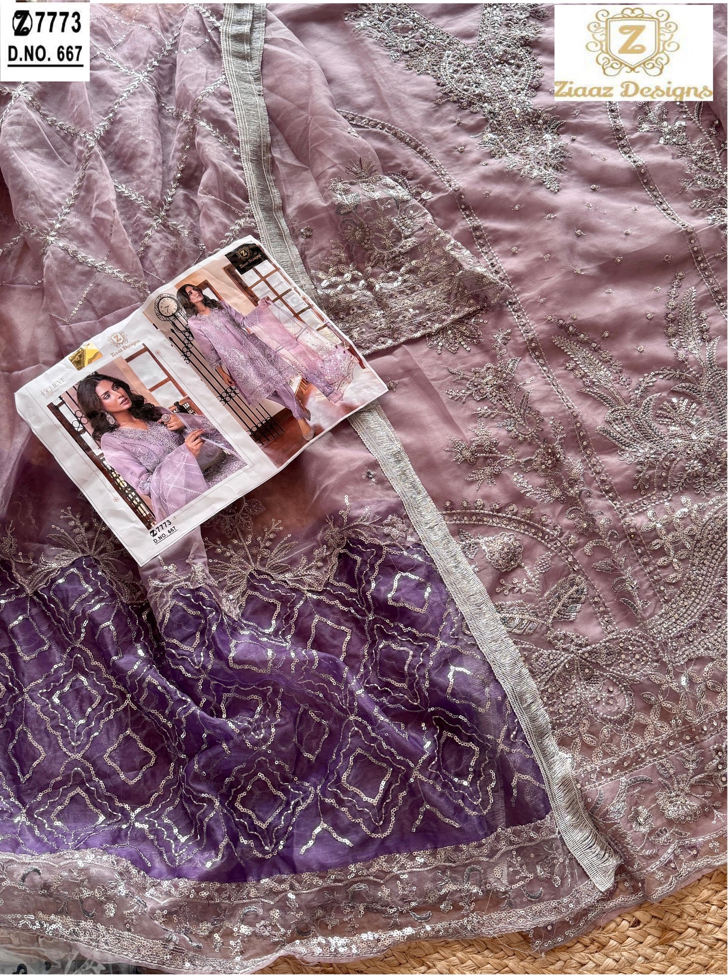 667 Ziaaz Designs Handwork Pakistani Salwar Suits