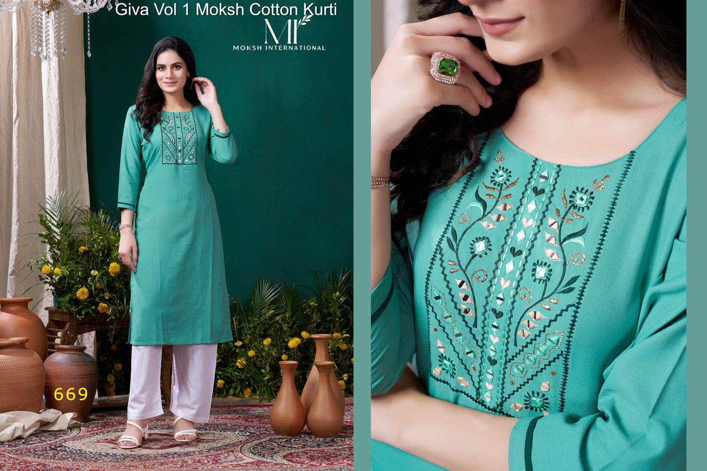 669 Giva Vol 1 Moksh Cotton Kurti