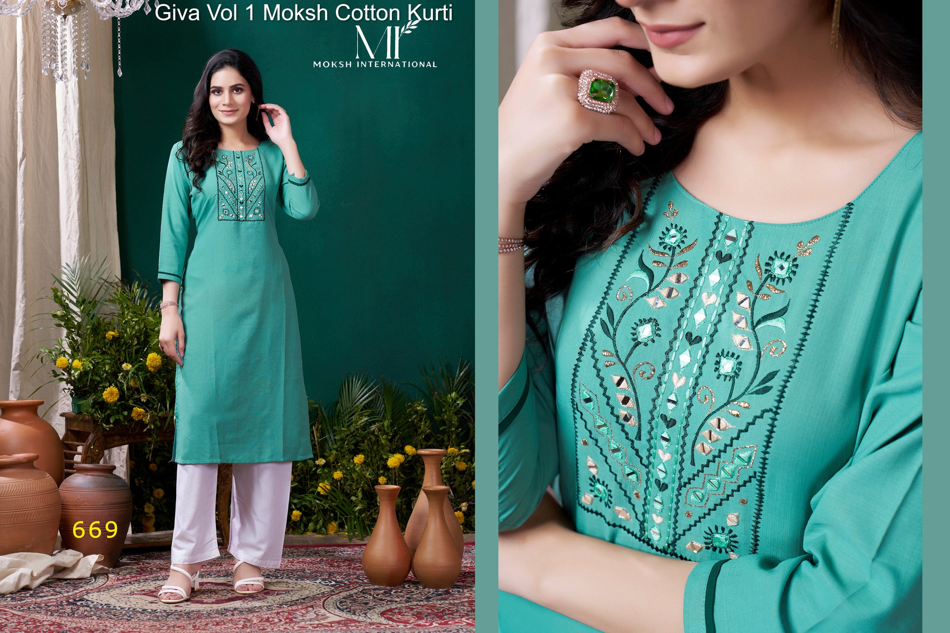 669 Giva Vol 1 Moksh Cotton Kurti