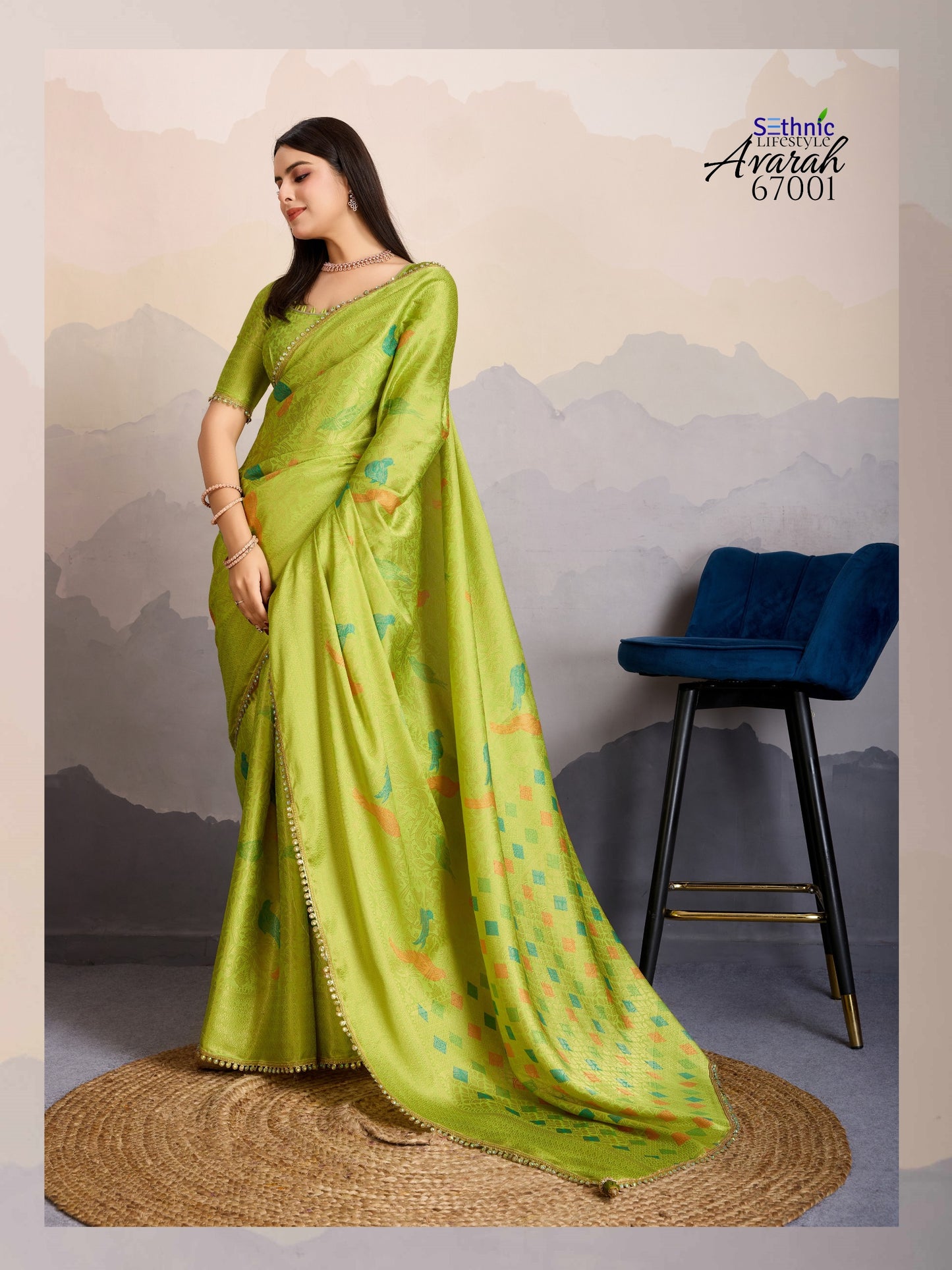 67001 Avarah Sethnic Stone Work Sarees