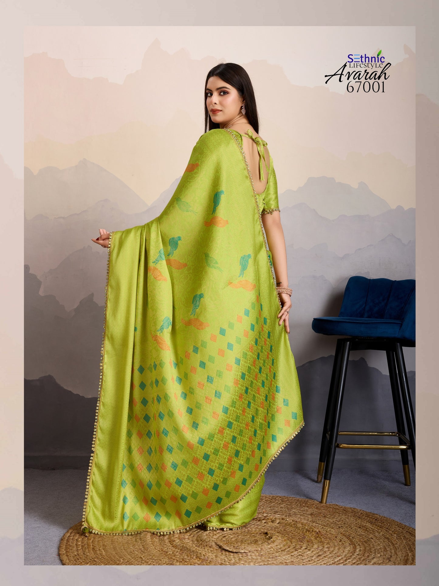 67001 Avarah Sethnic Stone Work Sarees