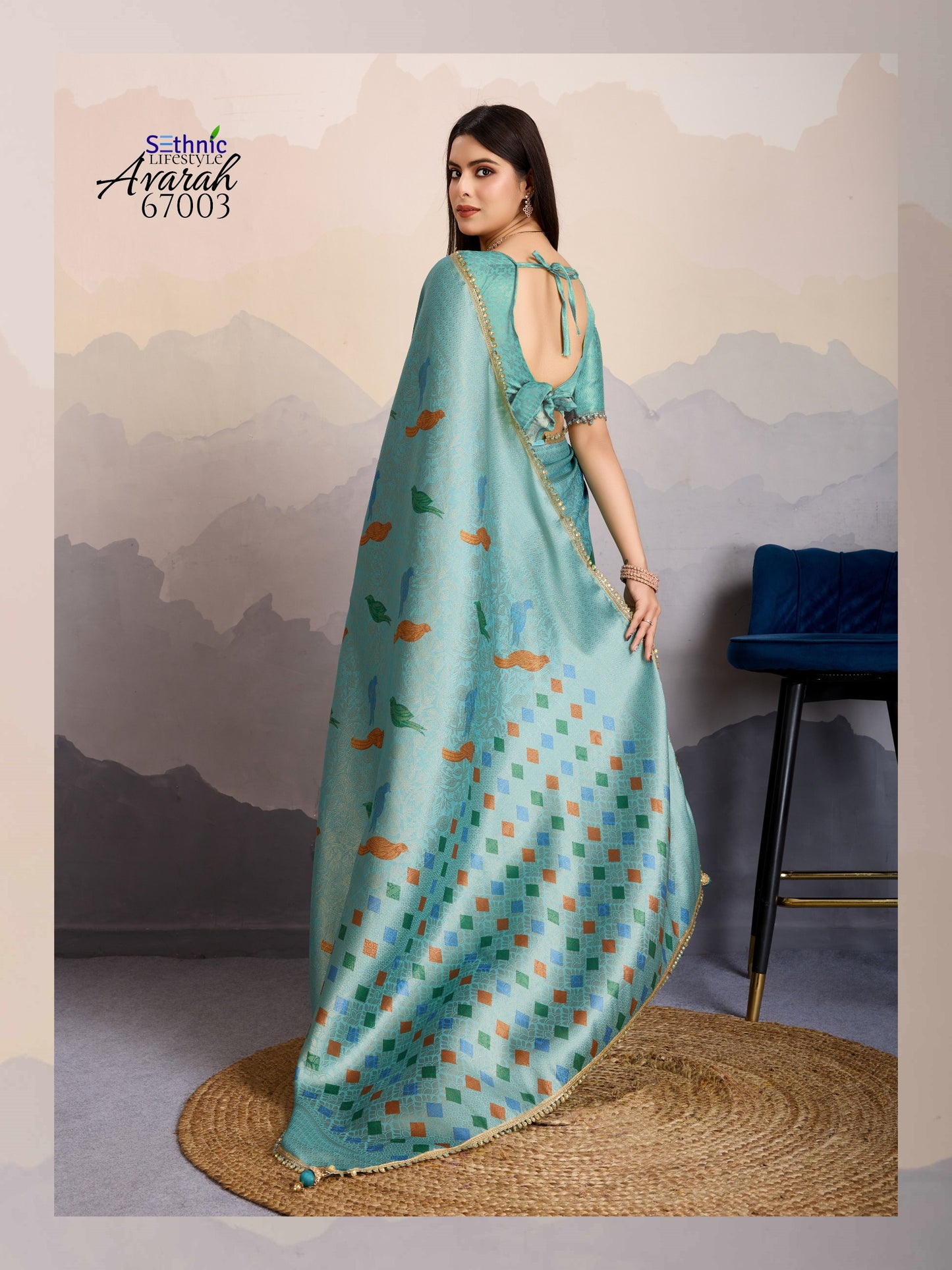 67003 Avarah Sethnic Stone Work Sarees