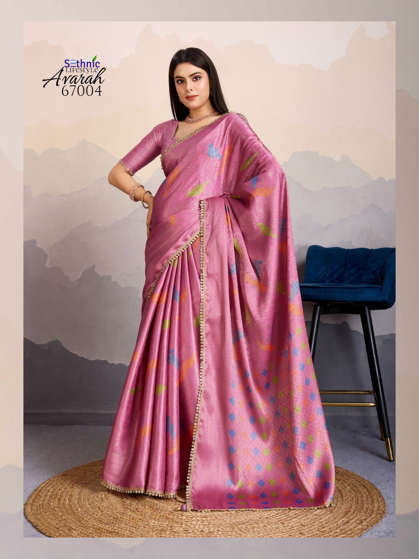 67004 Avarah Sethnic Stone Work Sarees