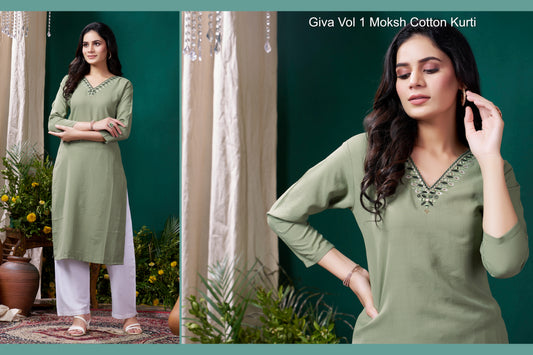 670 Giva Vol 1 Moksh Cotton Kurti
